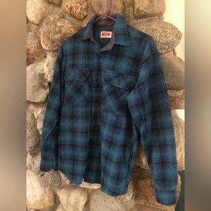 Wrangler Warm blue Flannel button down shirt